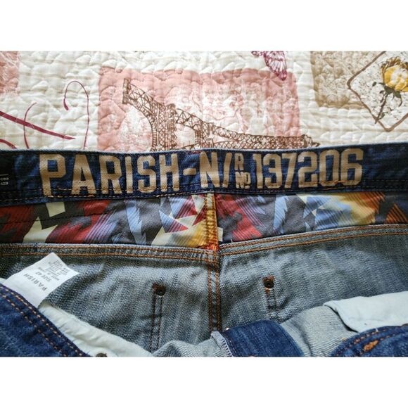 Parish Mens Blue Straight Leg Denim Jeans‎ Size 42x32 - Picture 7 of 12